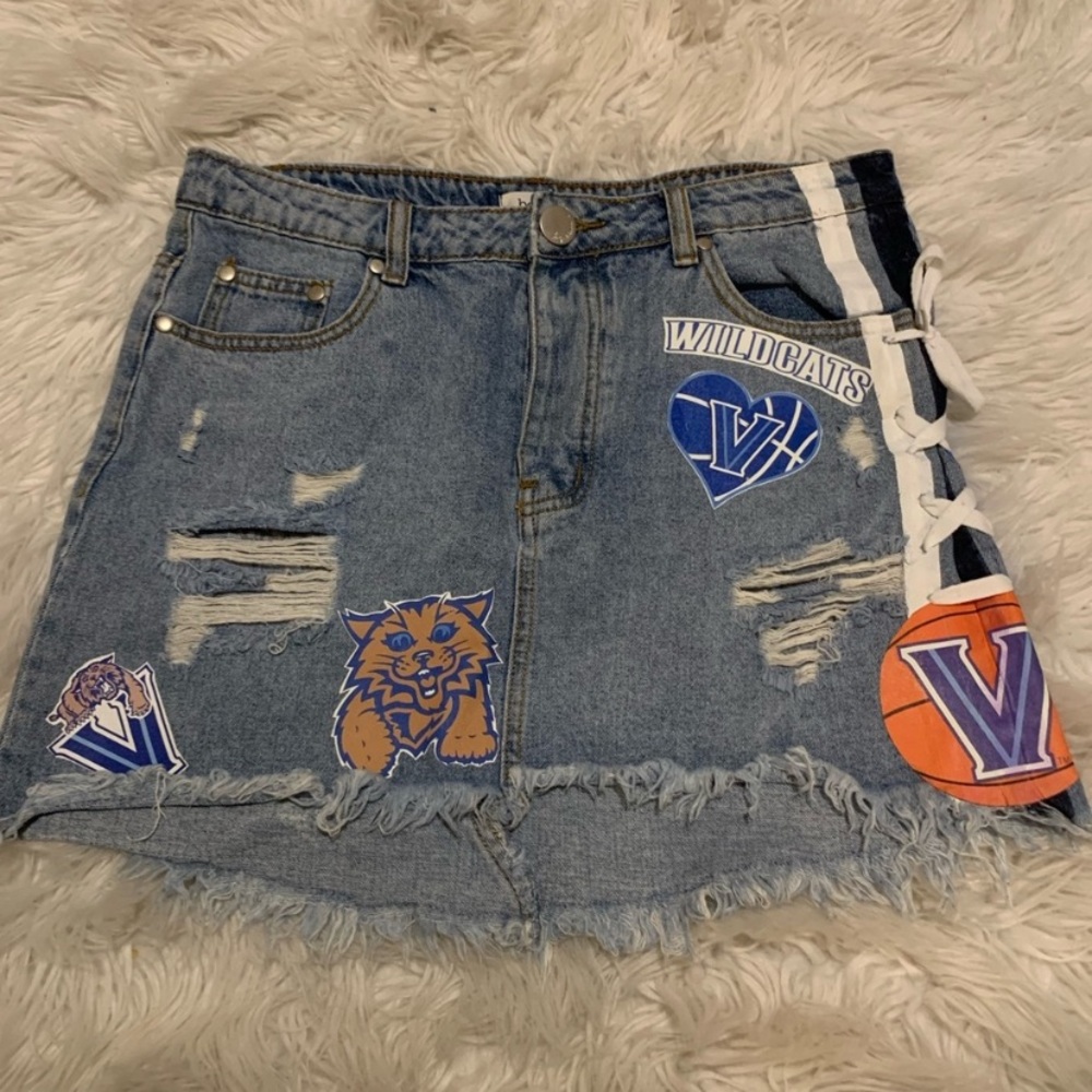 Boujee Villanova Jean Skirt